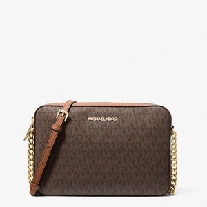 Authentic Jet Set Michael Kors Brown Crossbody Bag